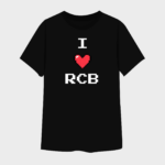 Custom Men’s Black Cotton T-Shirt for RCB Fans