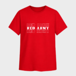 Men’s Black Cotton T-Shirt - Red Army